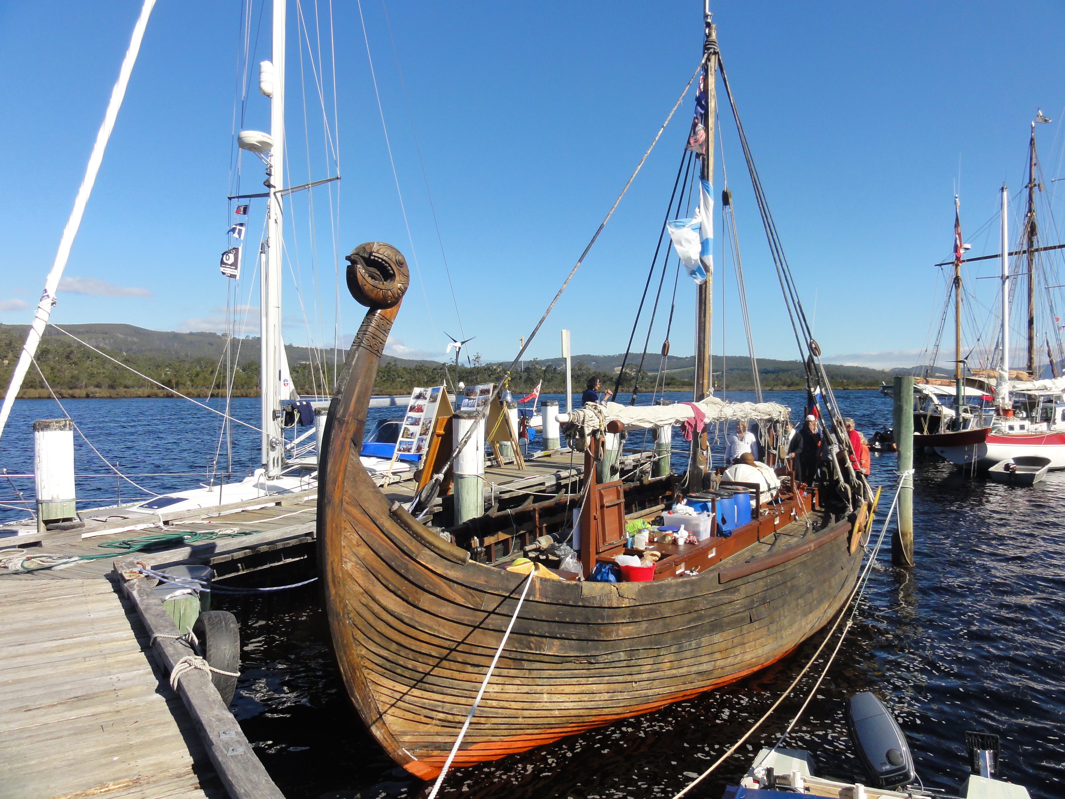 doing maintenance on a viking boat and ‘fika’ – hear the